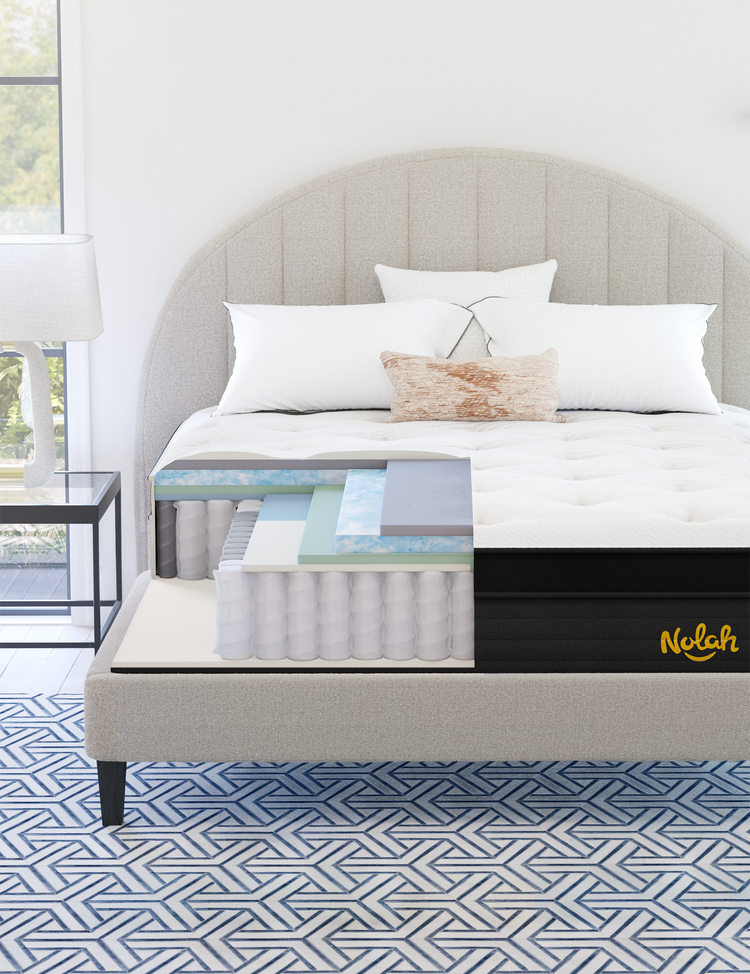 Nolah Evolution hybrid mattress cutout view of layers
