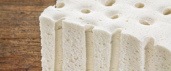 Latex foam sample used to make a latex mattress