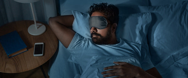 Man sleeping on his back