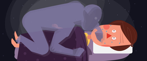 Illustration showing sleep paralysis