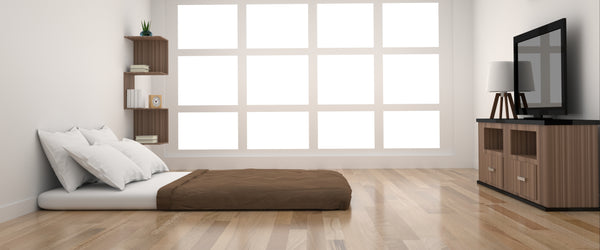 Bedroom with mattress on the floor
