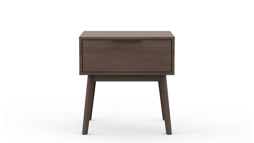 Wood nightstand in Walnut finish