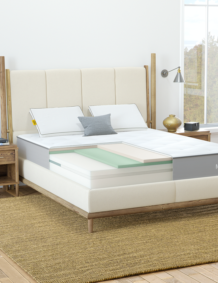 Wide view of Nolah Original mattress internal layers